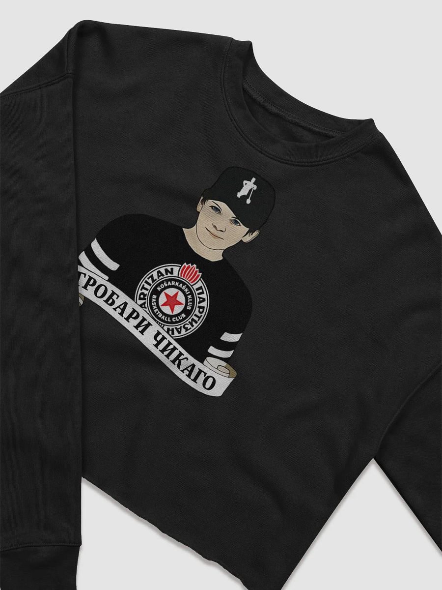 Grobari Čikago KK Partizan Bella+Canvas Women's Fleece Crop Sweatshirt product image (3)
