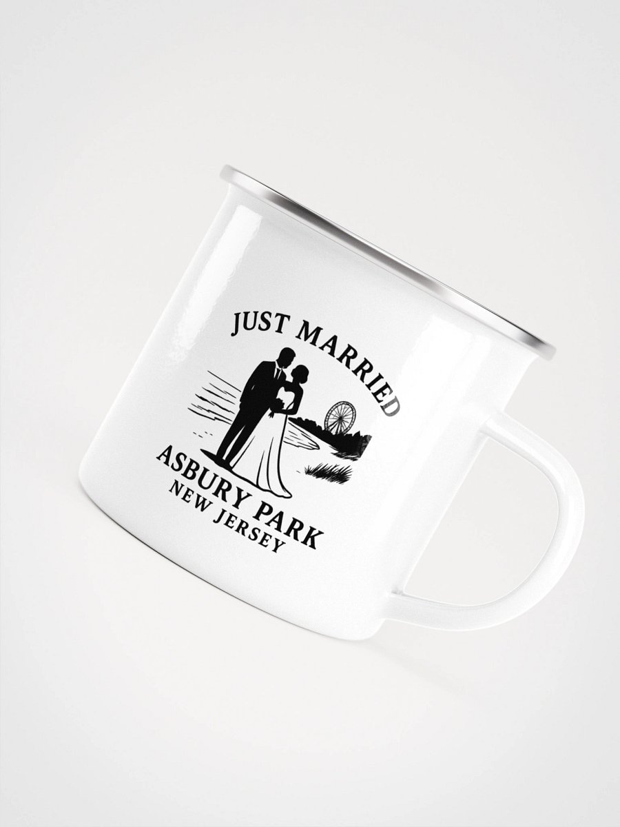 Asbury Park NJ "Just Married" Enamel Wedding Mug product image (5)
