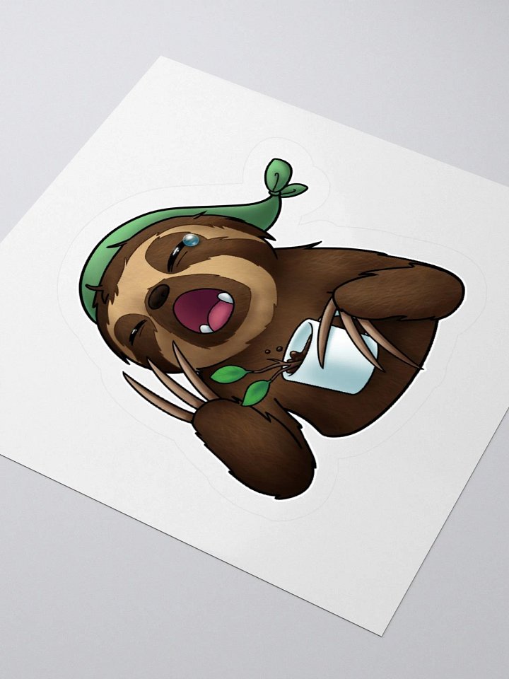 Yawning Sloth Kiss-Cut Sticker product image (7)