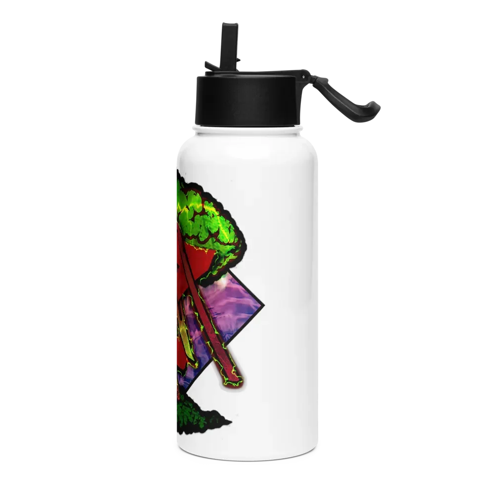 MadZombiie Stainless Steel Water Bottle with a Straw Lid product image (3)