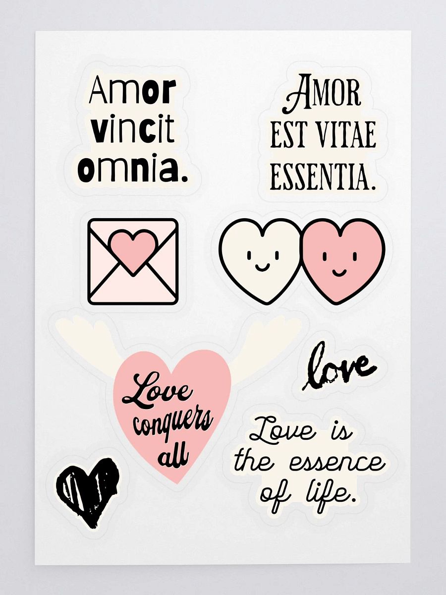 Latin Sayings Love Stickers product image (3)