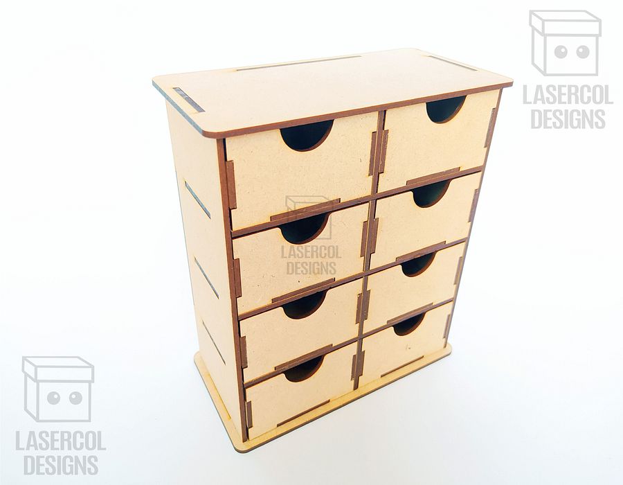 8 Drawers Desk Organizer - Laser Cut Files product image (4)
