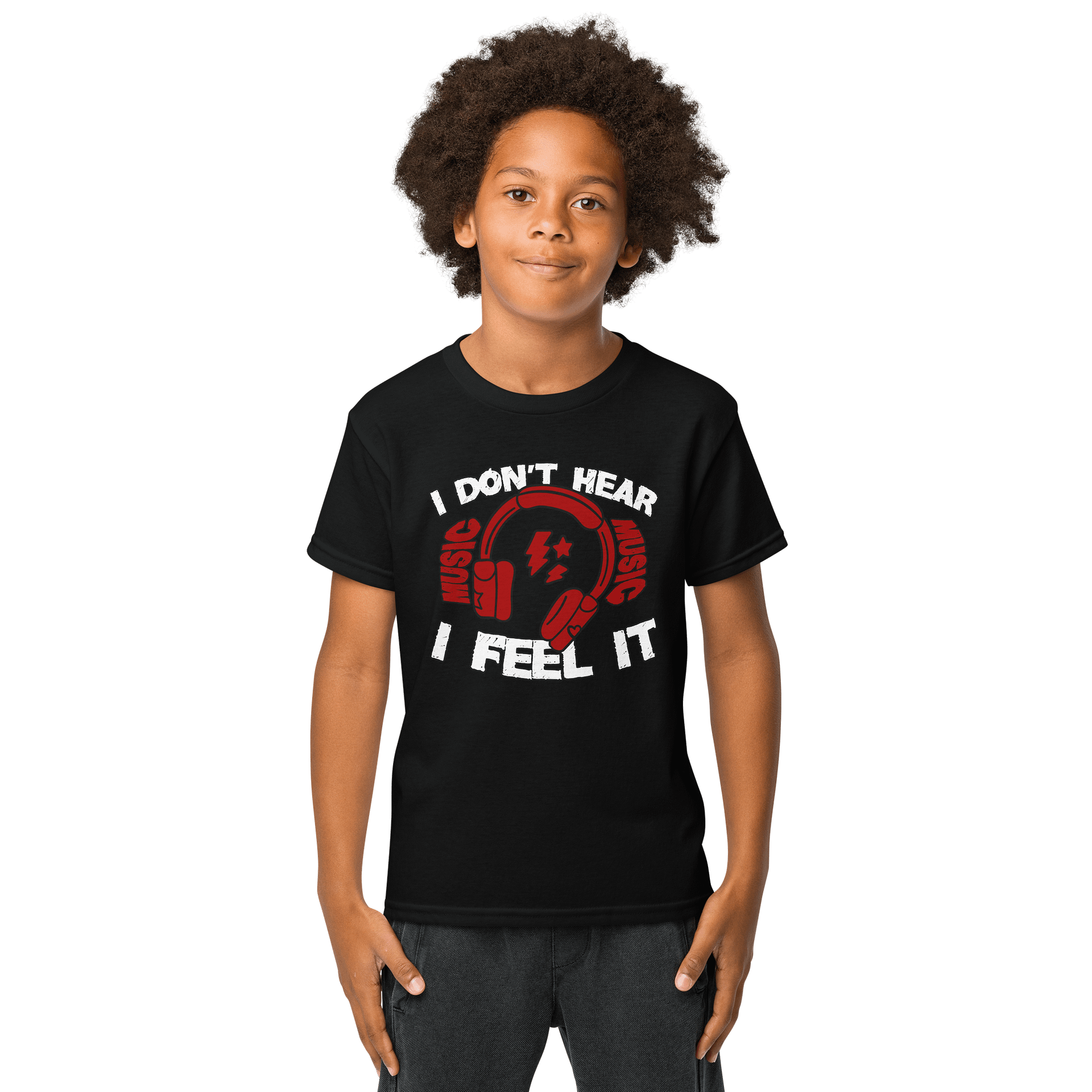 I Don't Hear Music, I Feel It Funny T-Shirt For Kids product image (9)