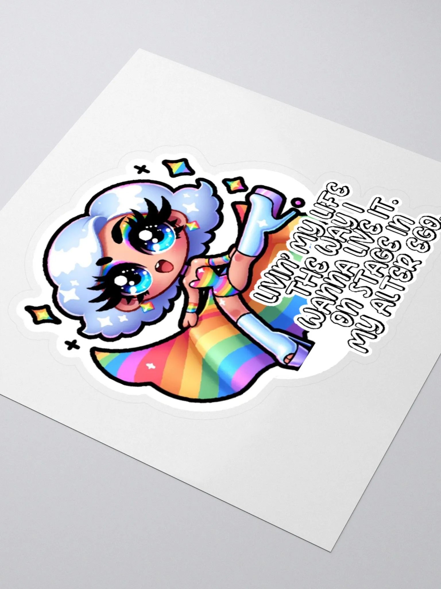 Drag Queen Sticker-Alter Ego Sticker-My Fabulous Self Sticker-LGBTQIA+ Sticker-Rainbow Sticker product image (7)