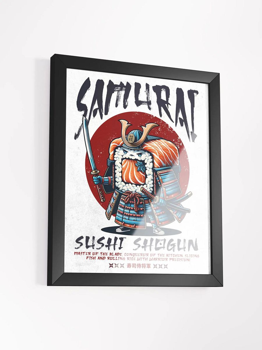Framed Samurai Sushi Shogun Retro Poster product image (3)