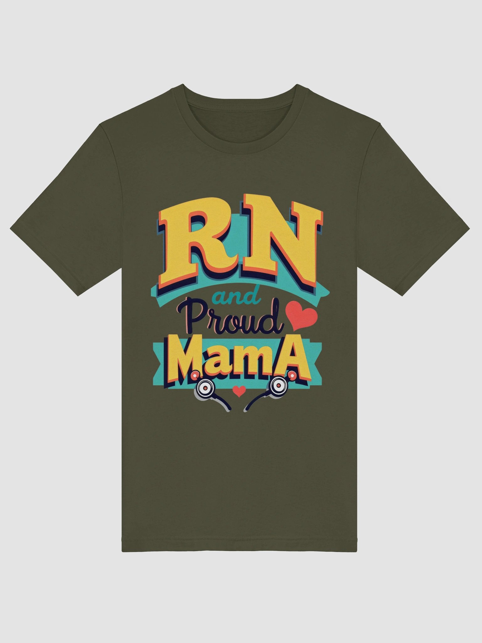 Proud RN Mama Stethoscope T-Shirt product image (65)