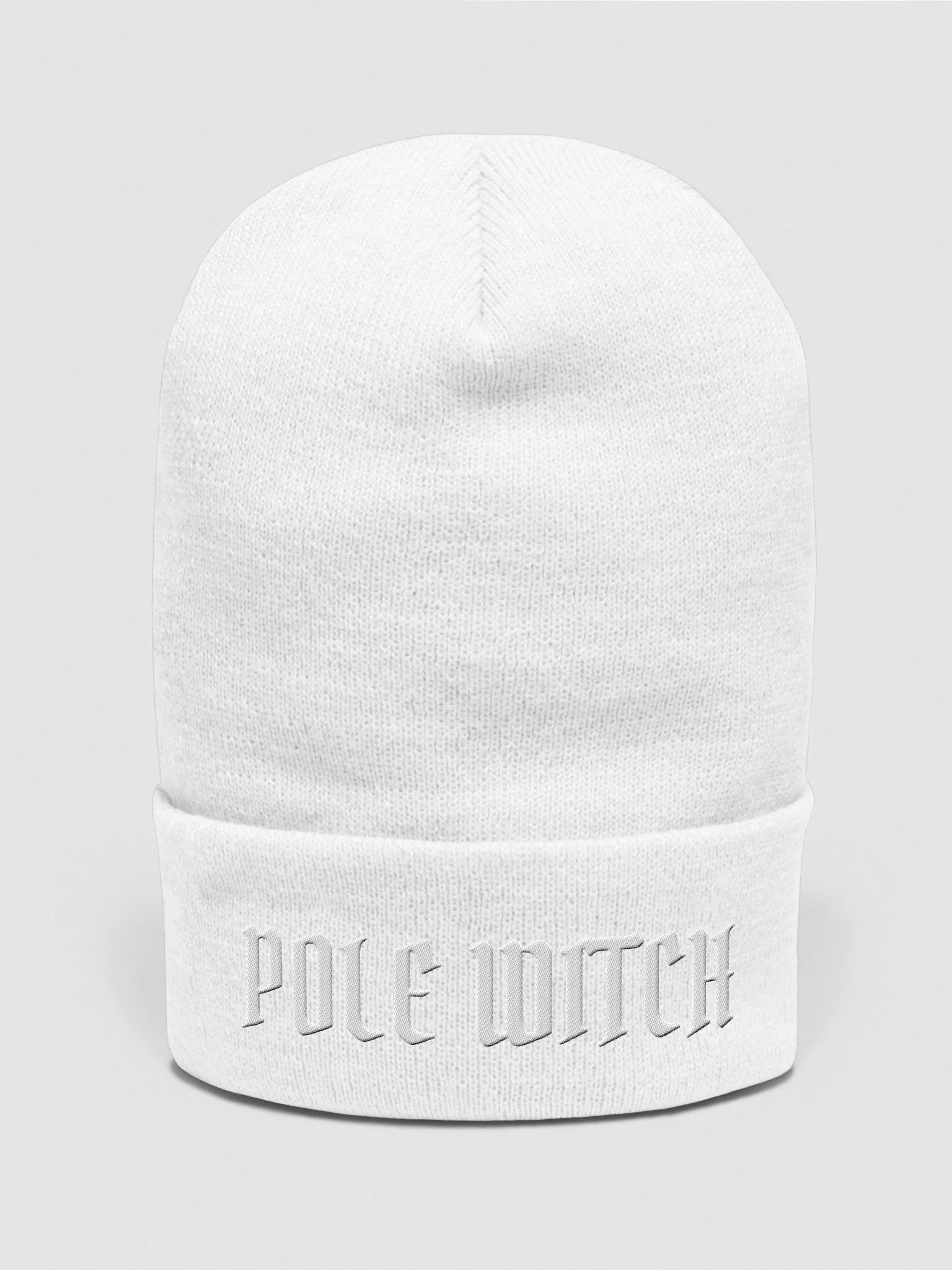 POLE WITCH Whiteout Embroidered Beanie product image (1)