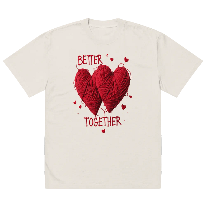 Better Together Heart-Shaped Yarn Art T-Shirt product image (8)