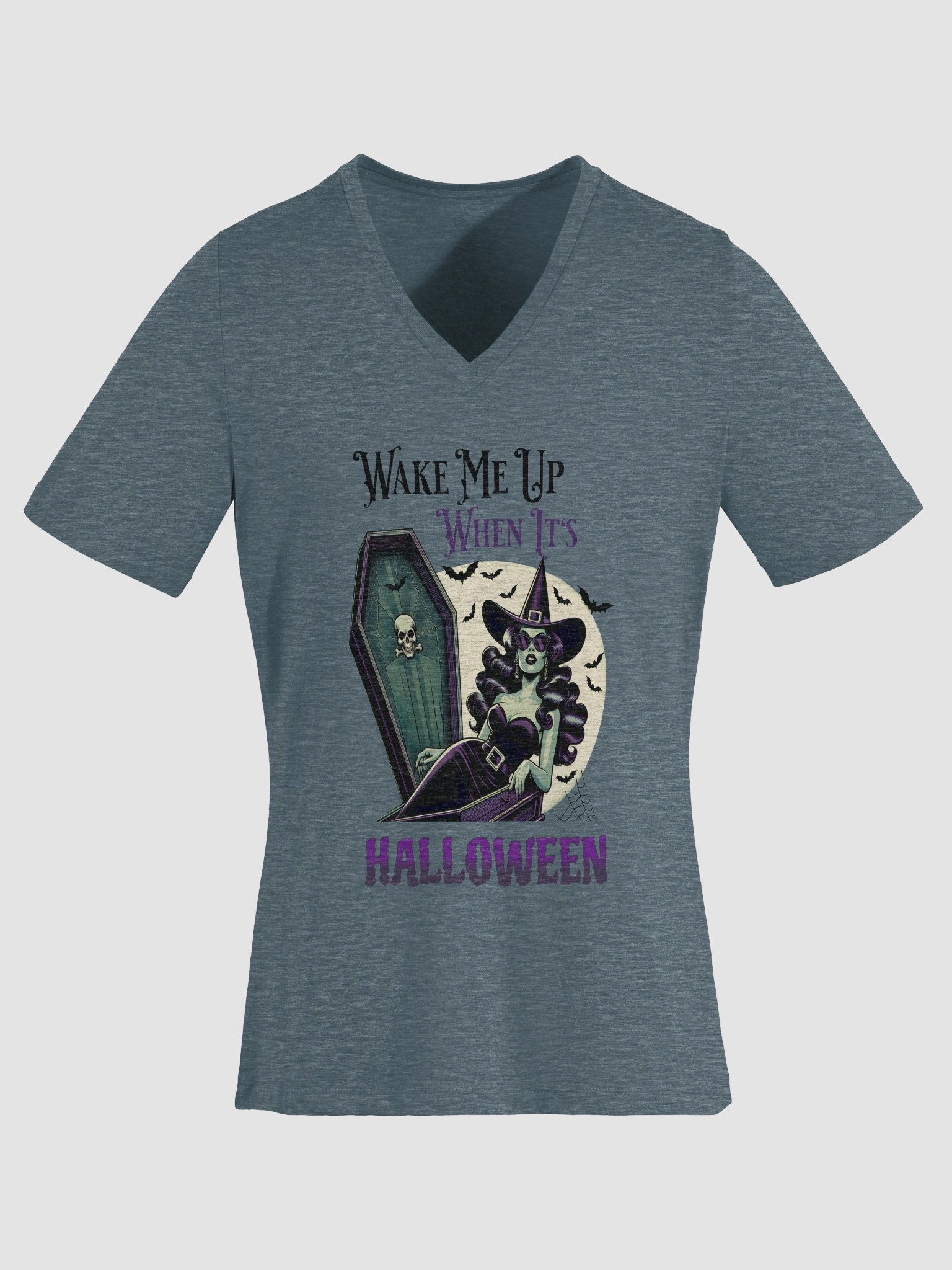 Witchy Halloween Vibes V-Neck Tee product image (18)