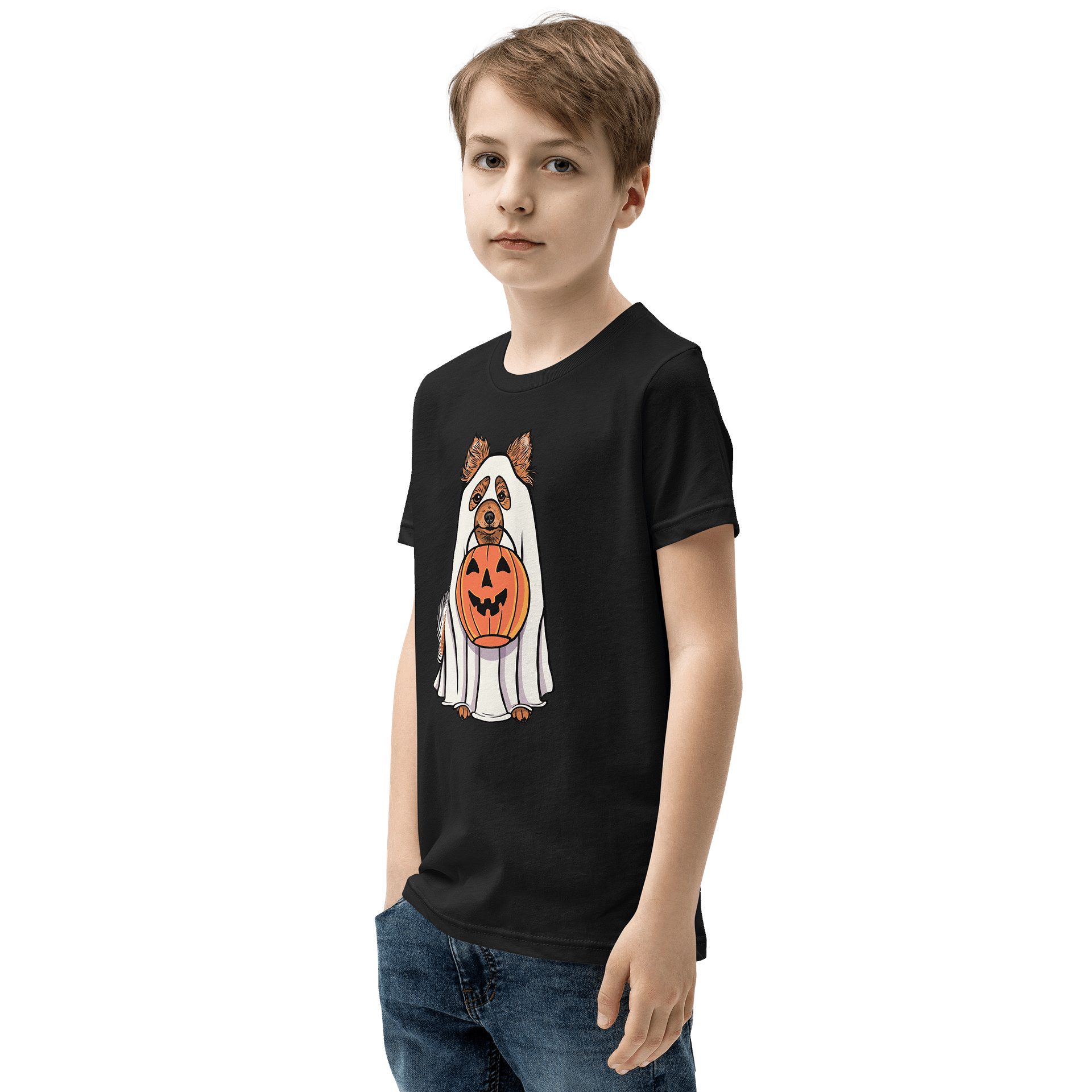 Halloween Pomeranian(Red) Youth T-Shirt product image (4)