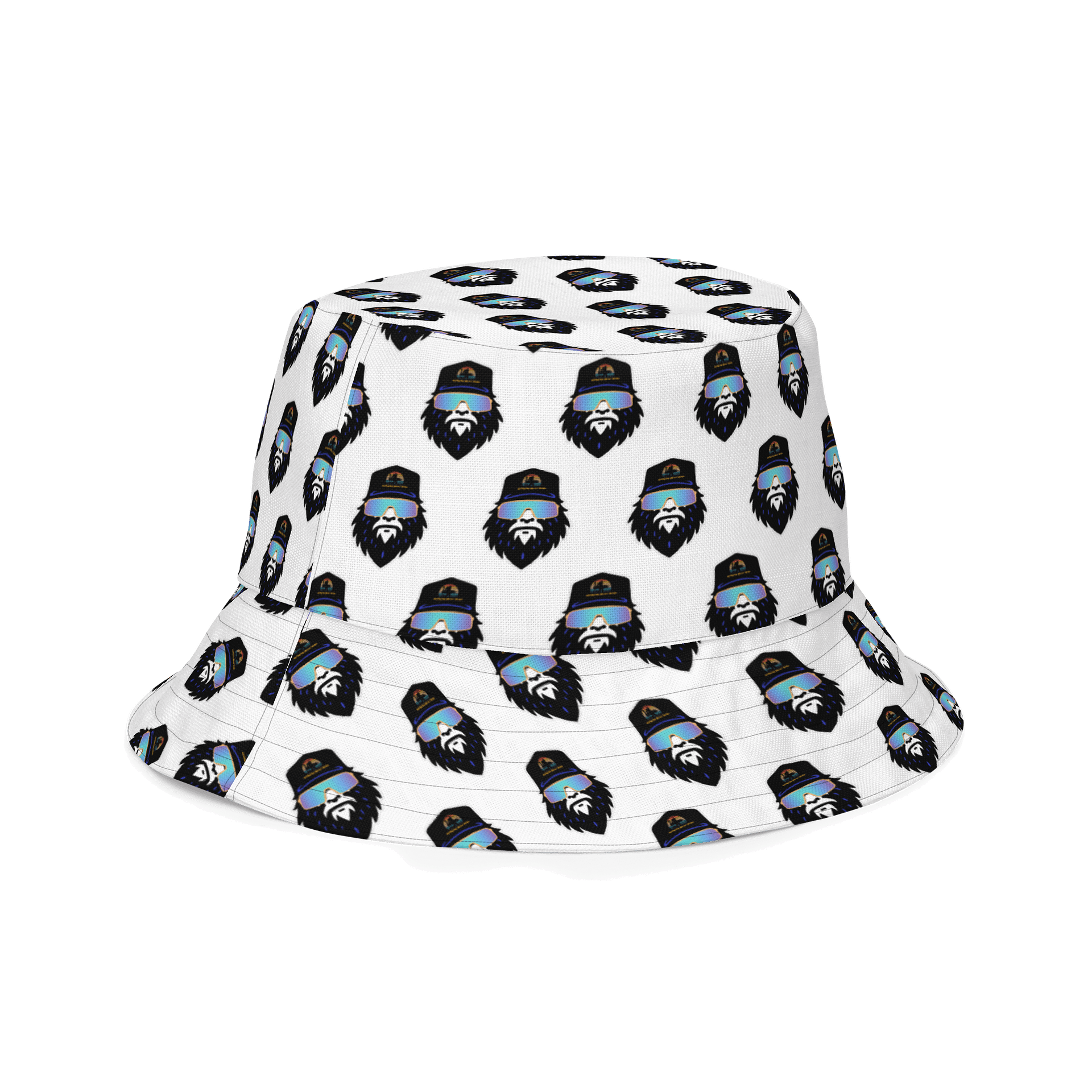 Synthwave/Bigfoot Monogram All-Over Print Reversible Bucket Hat product image (3)