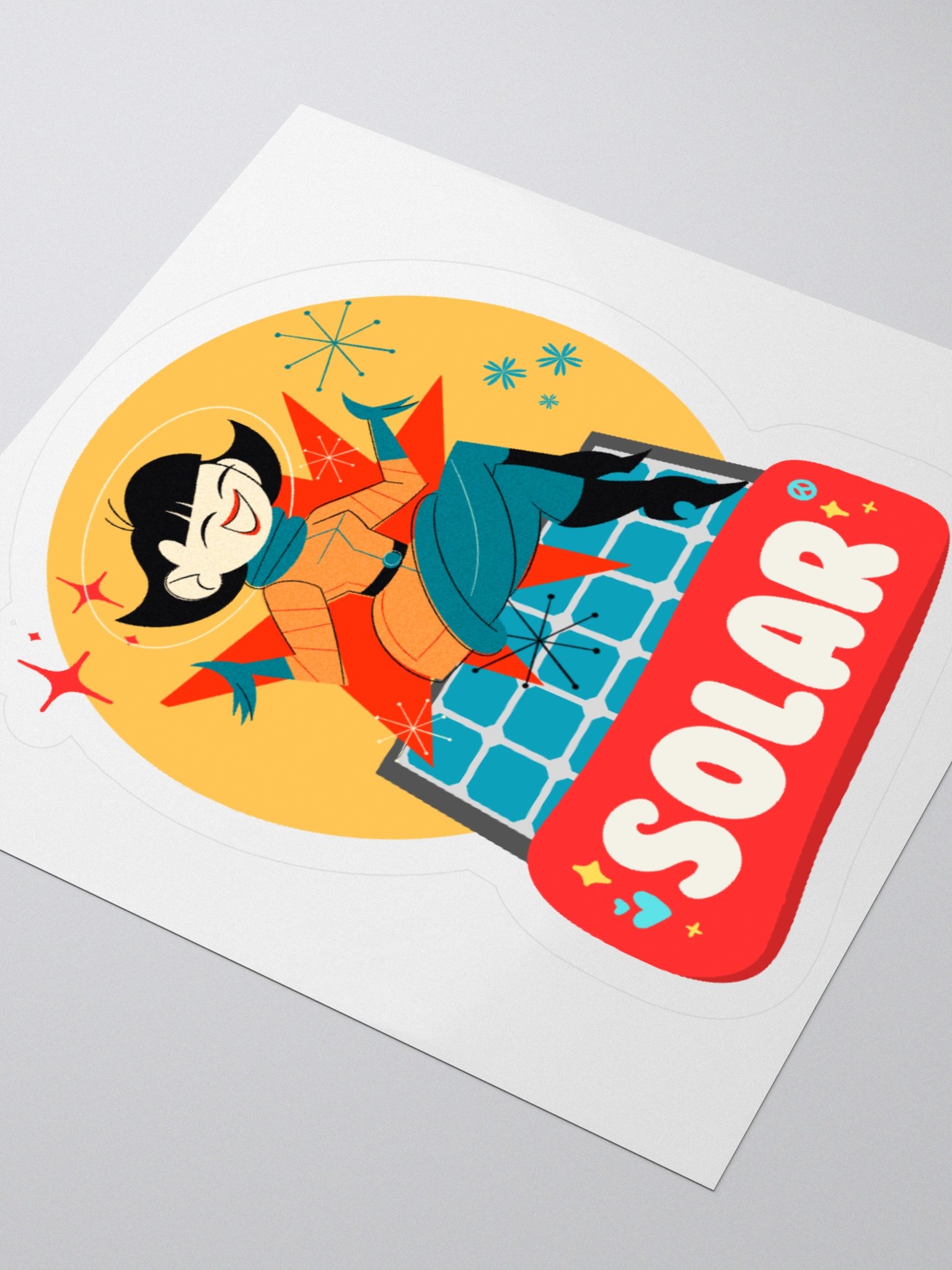 Solar Retro Martian Sticker product image (9)
