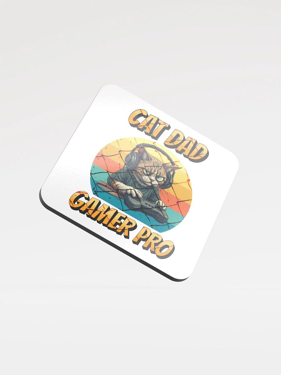 Cat Dad Gamer Pro Coaster Set product image (2)