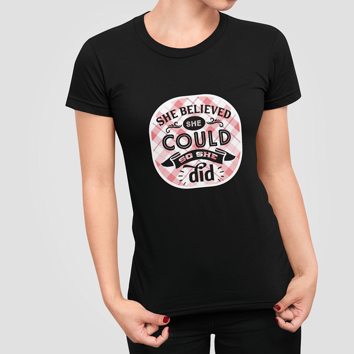She Believed She Could T-Shirt #1183 product image (2)