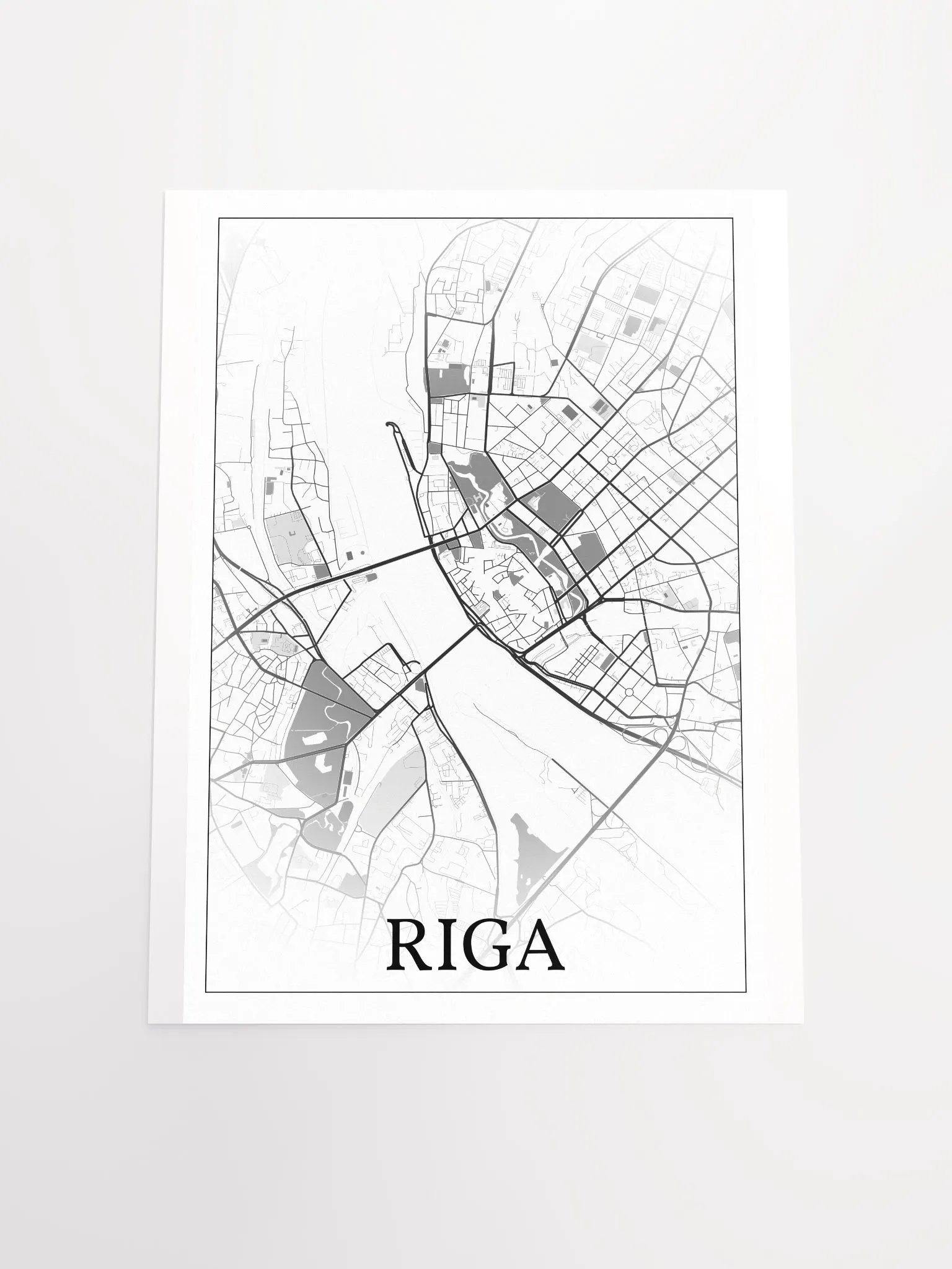 Riga, Latvia, city map print product image (17)