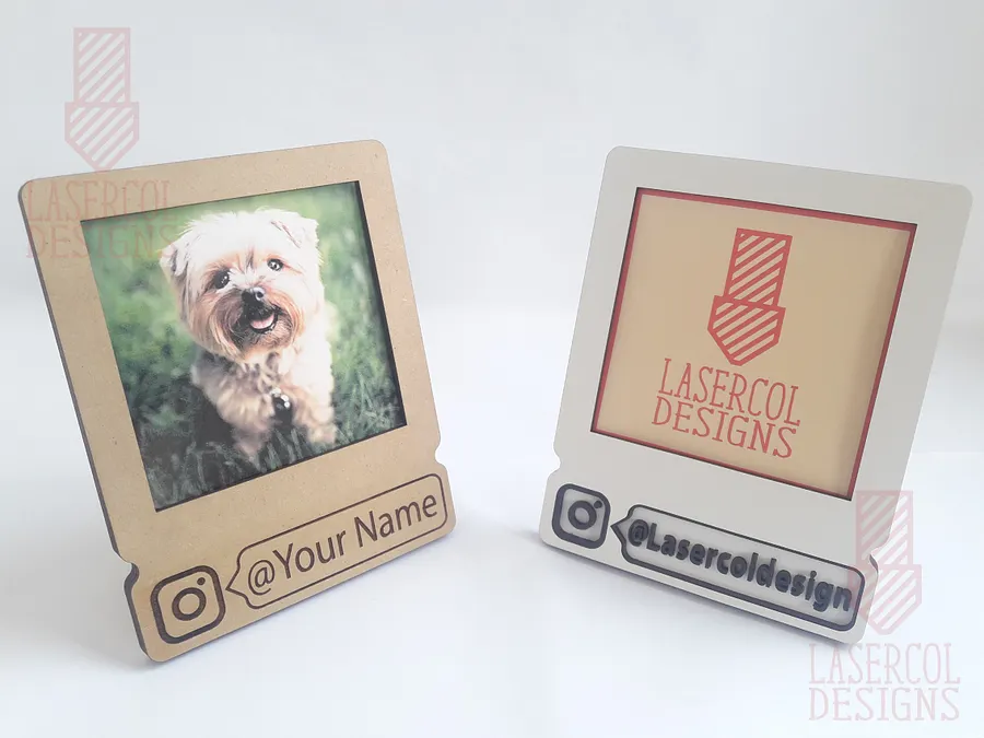 Photo frame with Instagram Handle - Laser Cut Files product image (5)