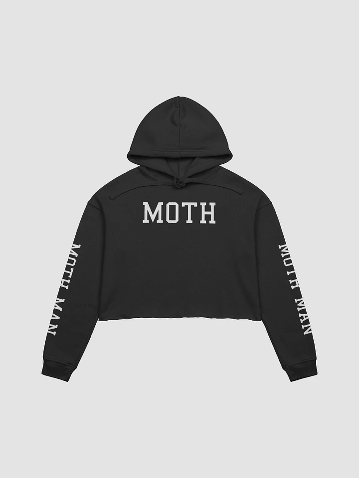 (2 sided) Moth Man sleeve print fleece crop hoodie product image (2)