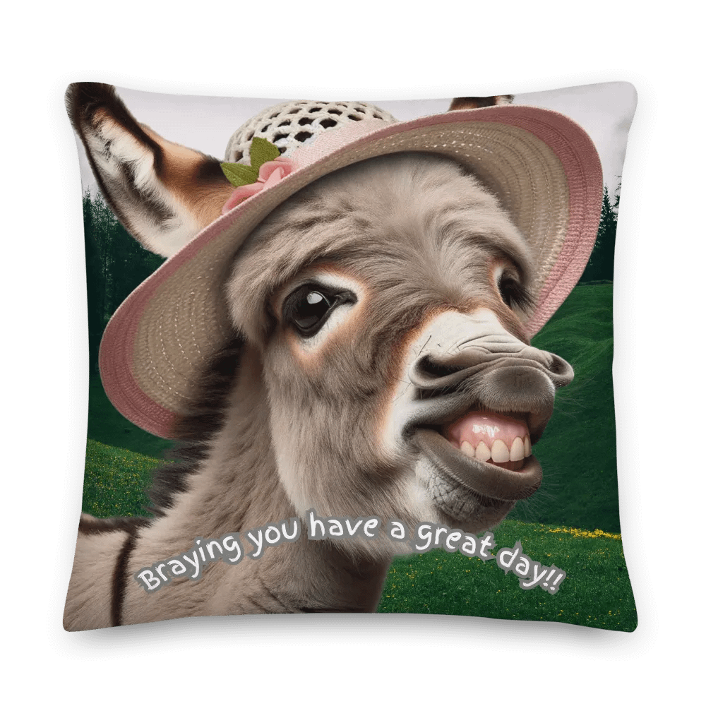 Braying Donkey Throw Pillows product image (10)