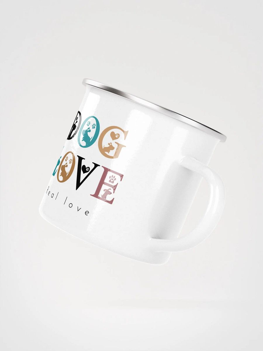 "Dog love-Real love" enamel Mug product image (3)