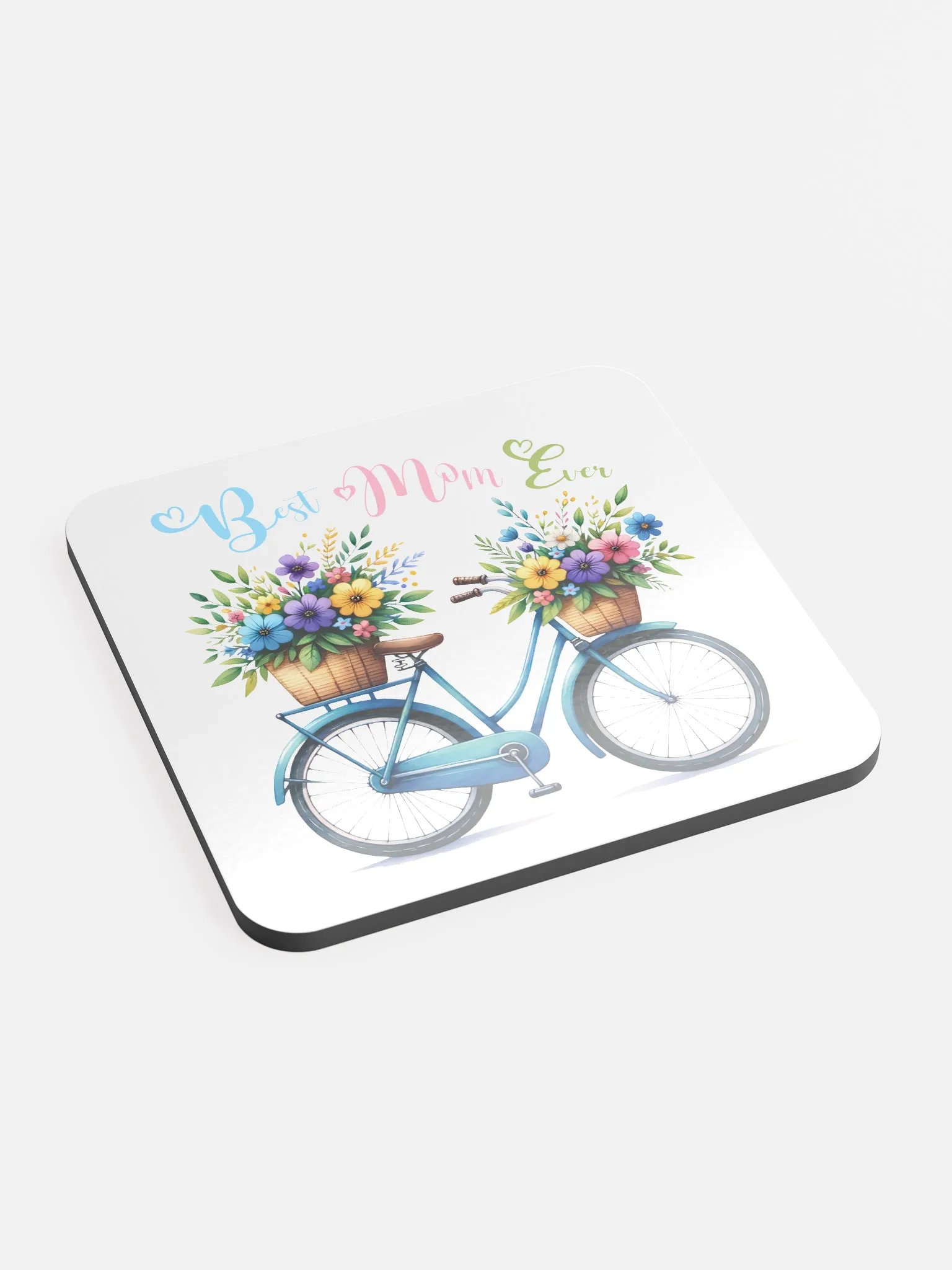 Floral Bicycle Bliss "Best Mom Ever" Coaster Set product image (1)