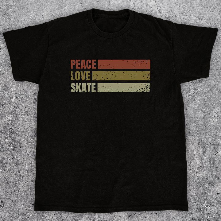 Peace Love Skate, Skateboarding T-Shirt Unisex product image (1)