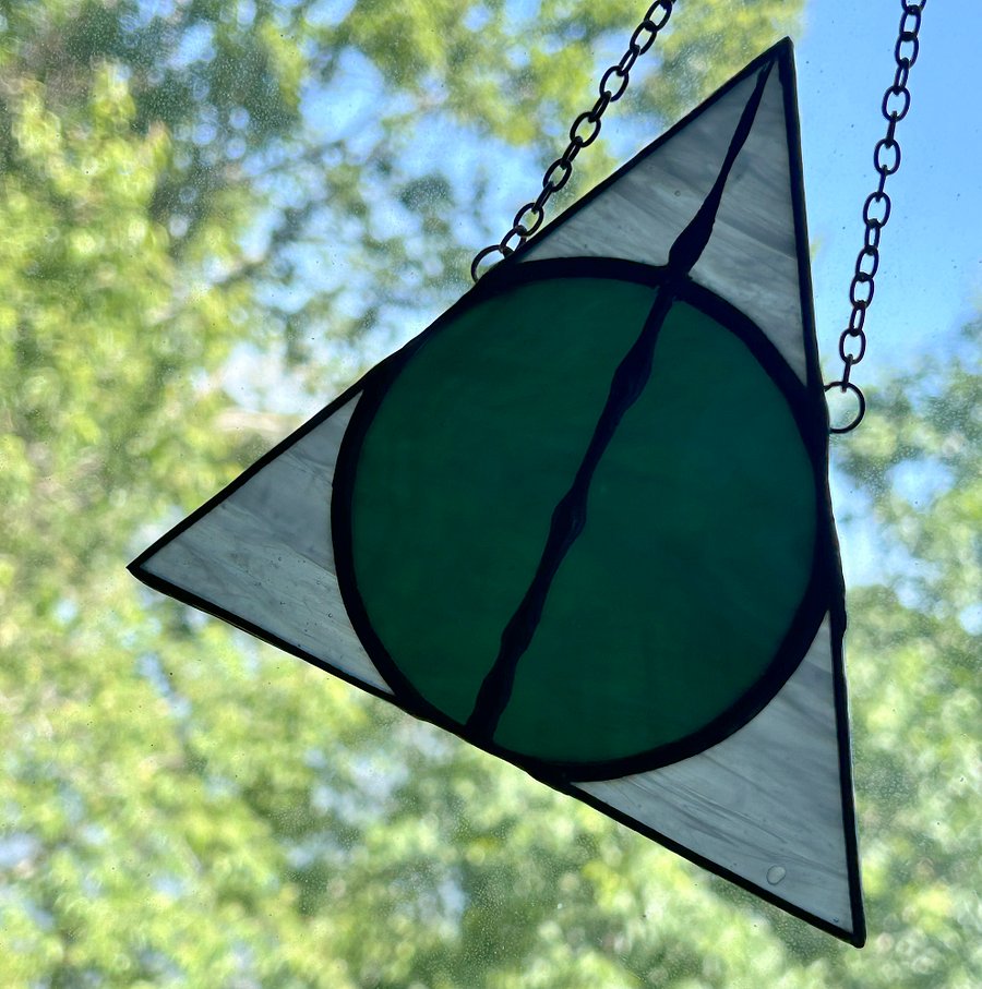 Slytherin Deathly Hallows Stained Glass Suncatcher product image (5)