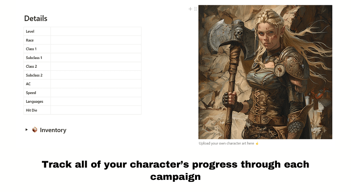 TTRPG Adventurer's Almanac | Notion Template product image (2)