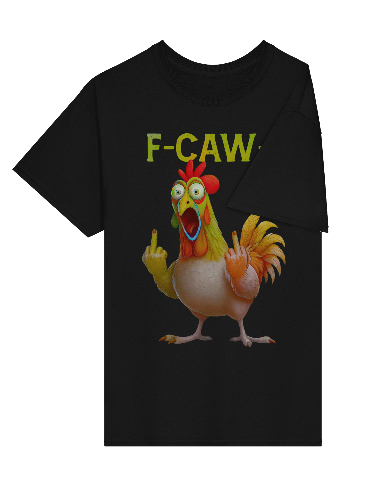 FUNNY ROOSTER T-SHIRT – BIG ROOSTER GRAPHIC TEE WITH “F-CAW-F” SLOGAN – FARM HUMOR SHIRT, GAG GIFT product image (36)