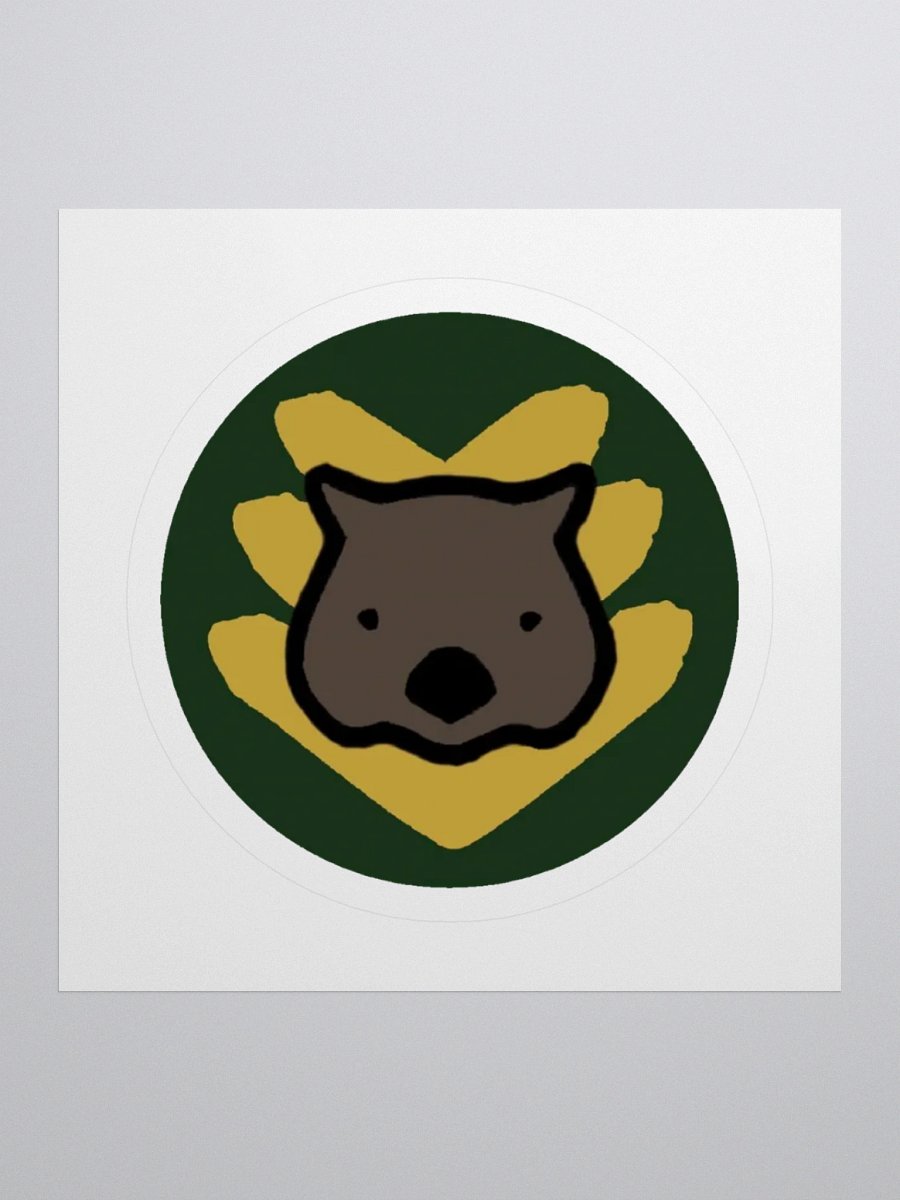 SGT Wombat Logo Round Sticker product image (1)