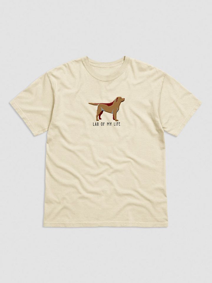 Lab of My Life T-Shirt(Embroidered) of a Labrador Retriever(Yellow) product image (33)