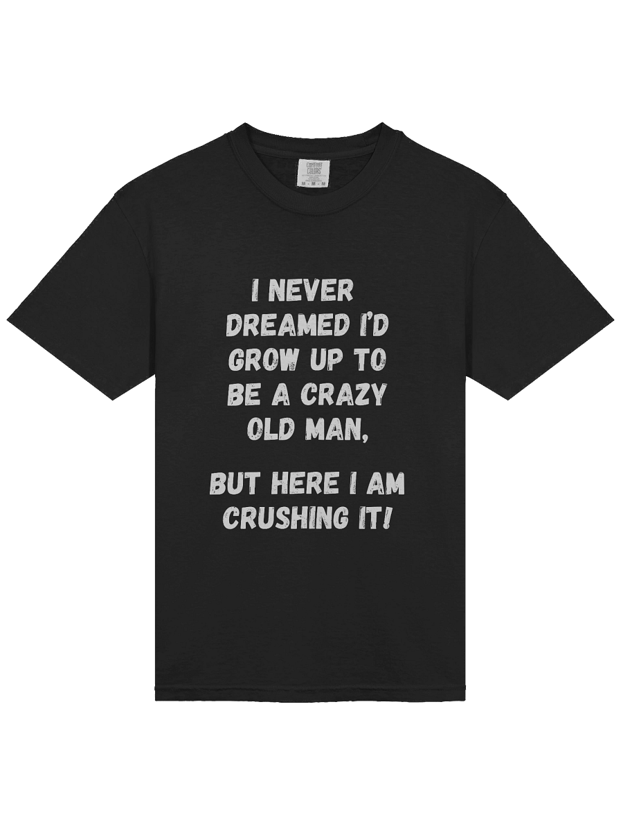 Black Crazy Old Man T-Shirt product image (3)