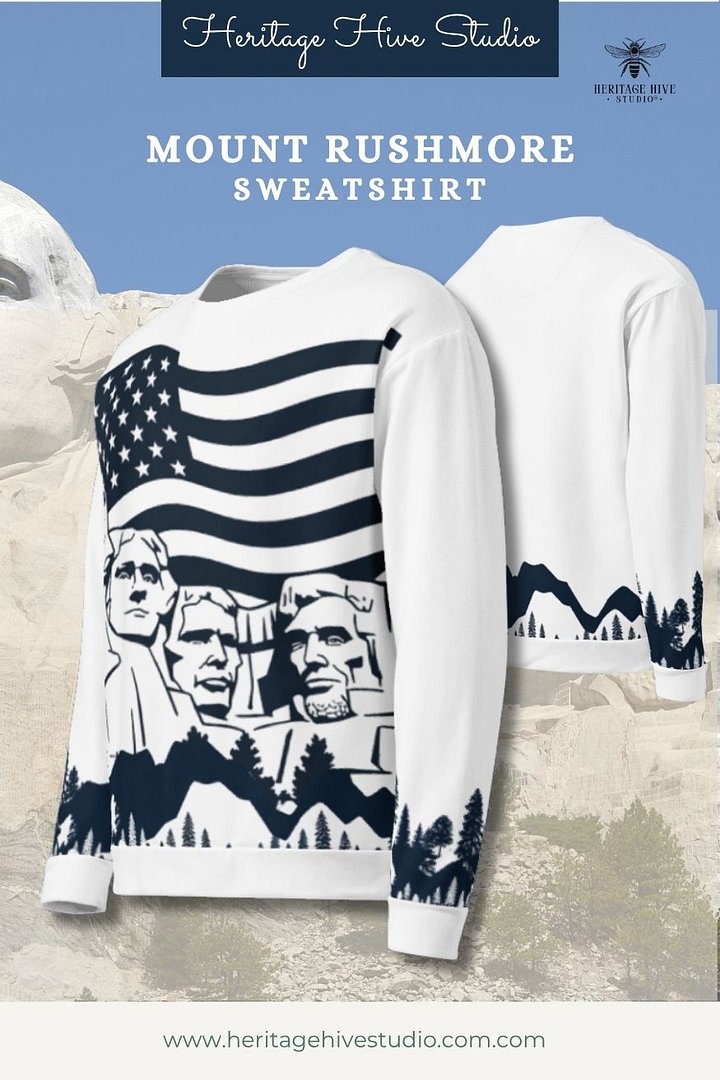 American Heritage Sweatshirt – Modern Mount Rushmore USA Presidents | Patriotic product image (1)