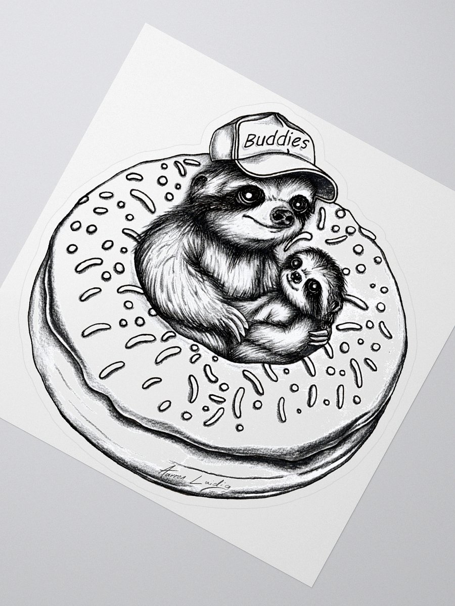 Donut Buddies Sloths Vinyl Sticker product image (2)