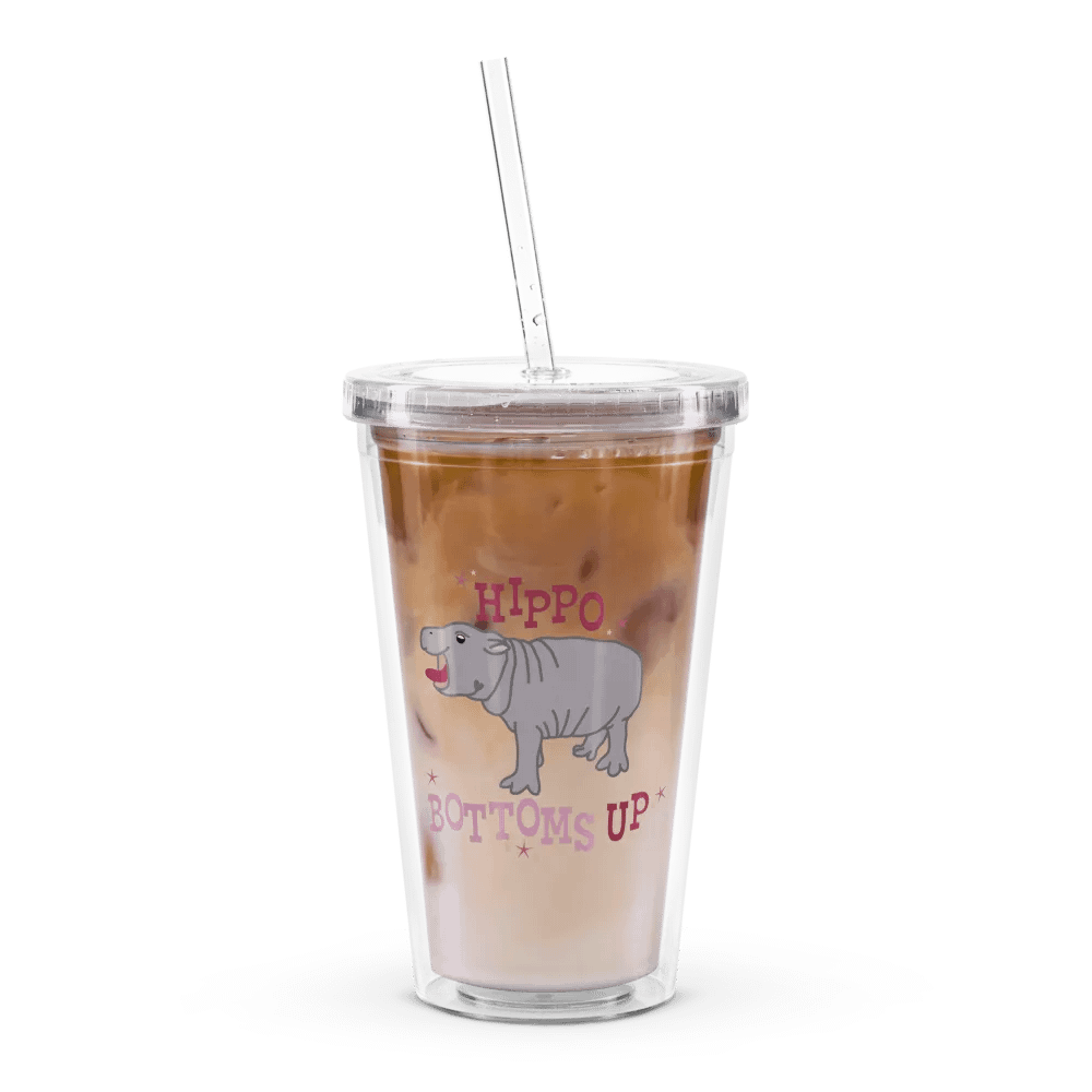 Hippo Bottoms Up Tumbler | Funny Animal Merch product image (5)