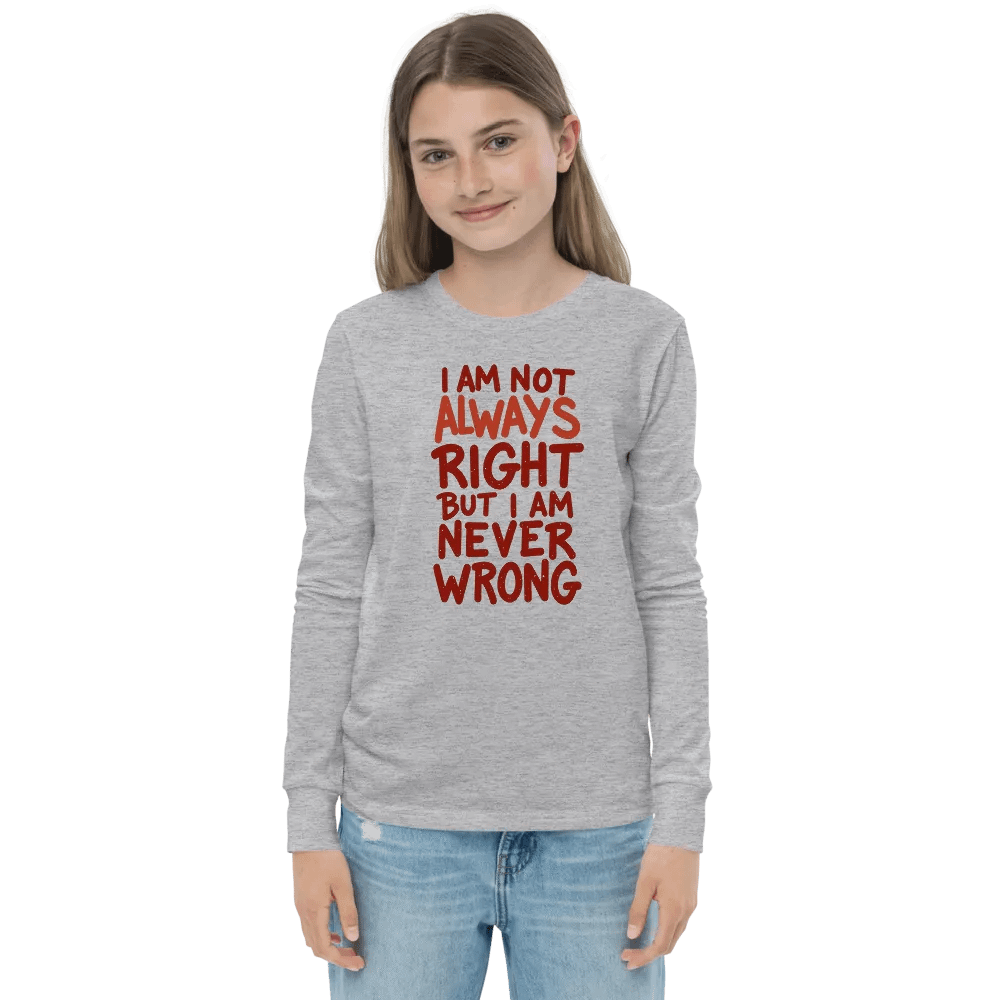 Never Wrong Youth Long Sleeve Tee product image (4)