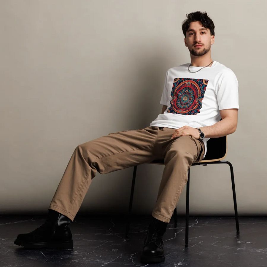 T-Shirt with Persian Carpet Design Mix of Beautiful Colors product image (5)
