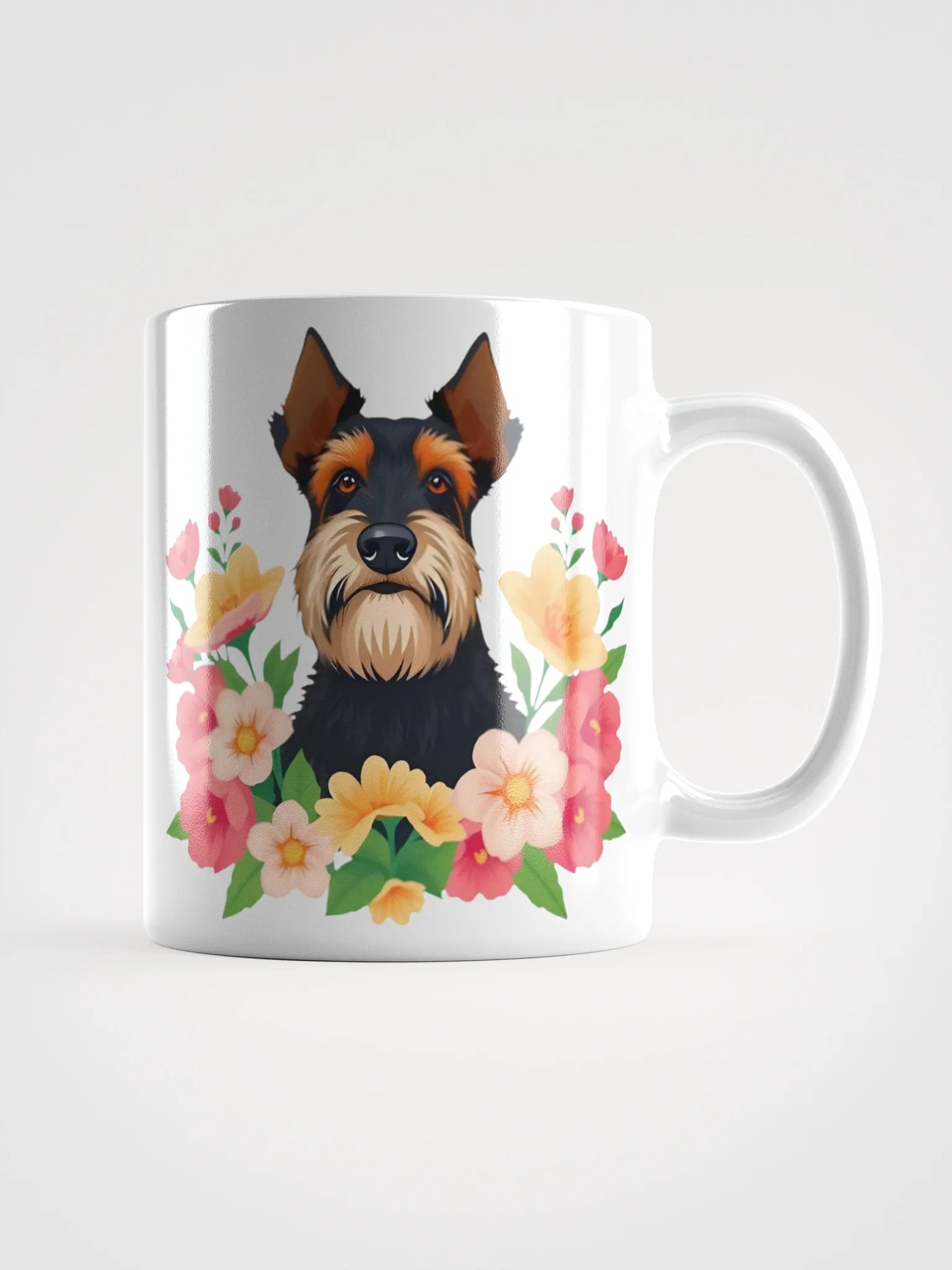 Floral Airedale Terrier Mug product image (1)