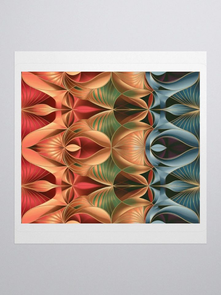 Vibrant Fan Pattern Sticker - Colorful Geometric Decal product image (1)