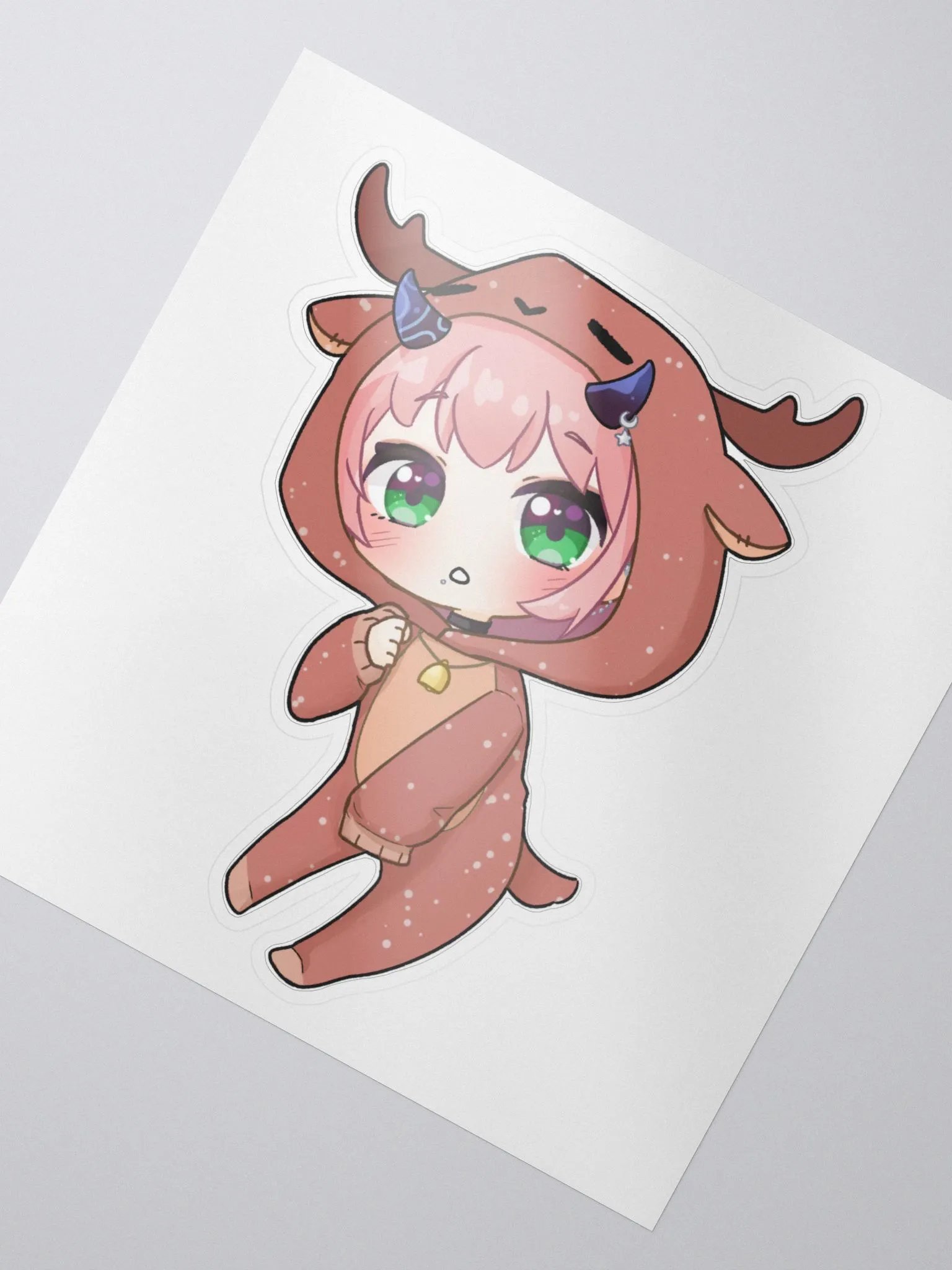 Deer with horns sticky product image (2)