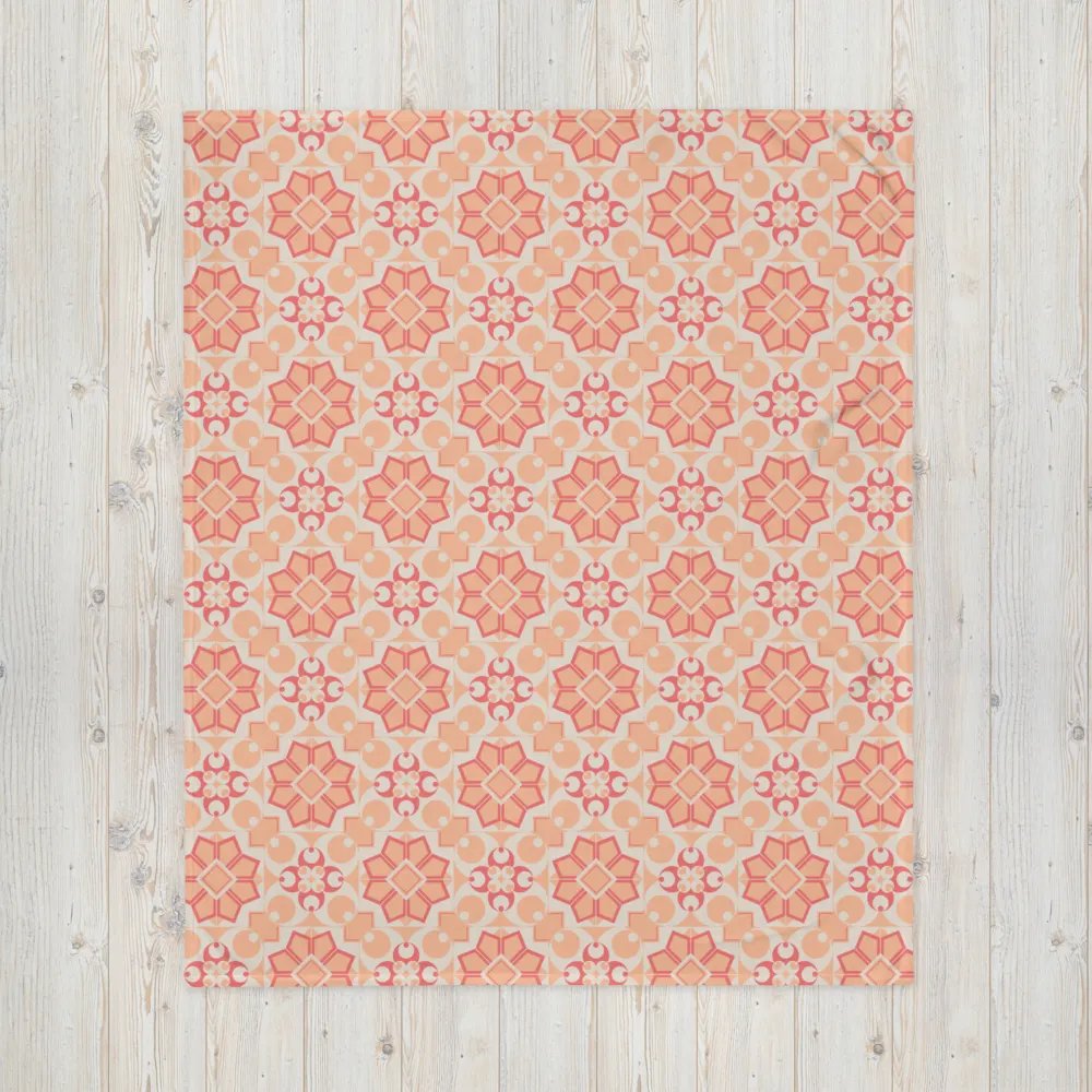 Peach Mosaic Throw Blanket product image (4)