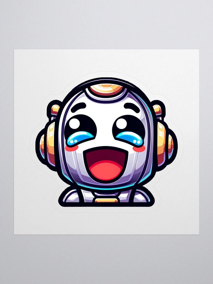 Cheerful Robot Kiss Cut Stickers product image (1)