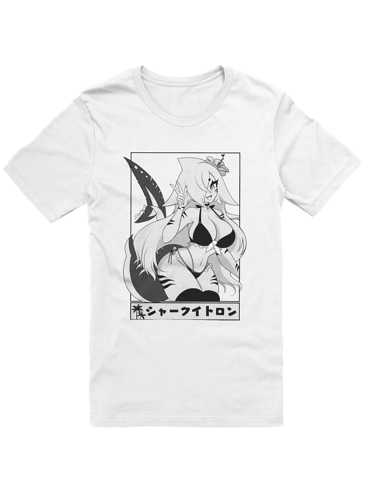 Sharky T-Shirt (White, Minimal Pattern) product image (1)