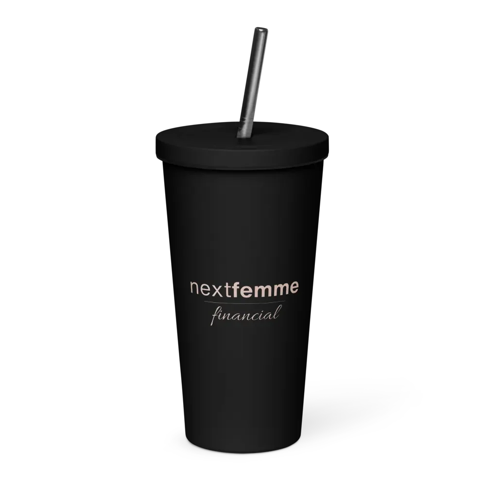 Insulated Tumbler Collection with Straw in Pink Logotype product image (1)