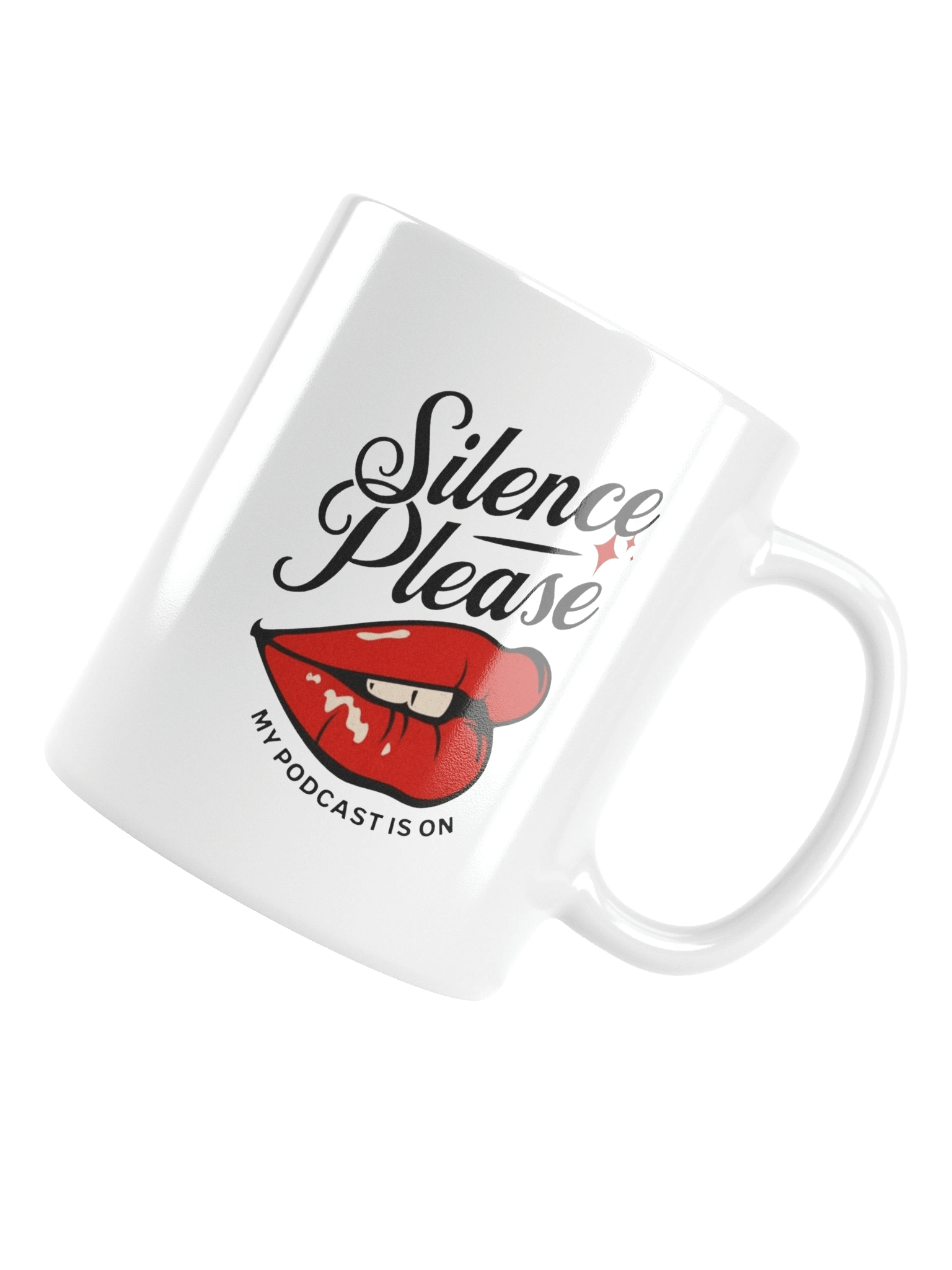 Silence Please Red Lips Mug product image (15)