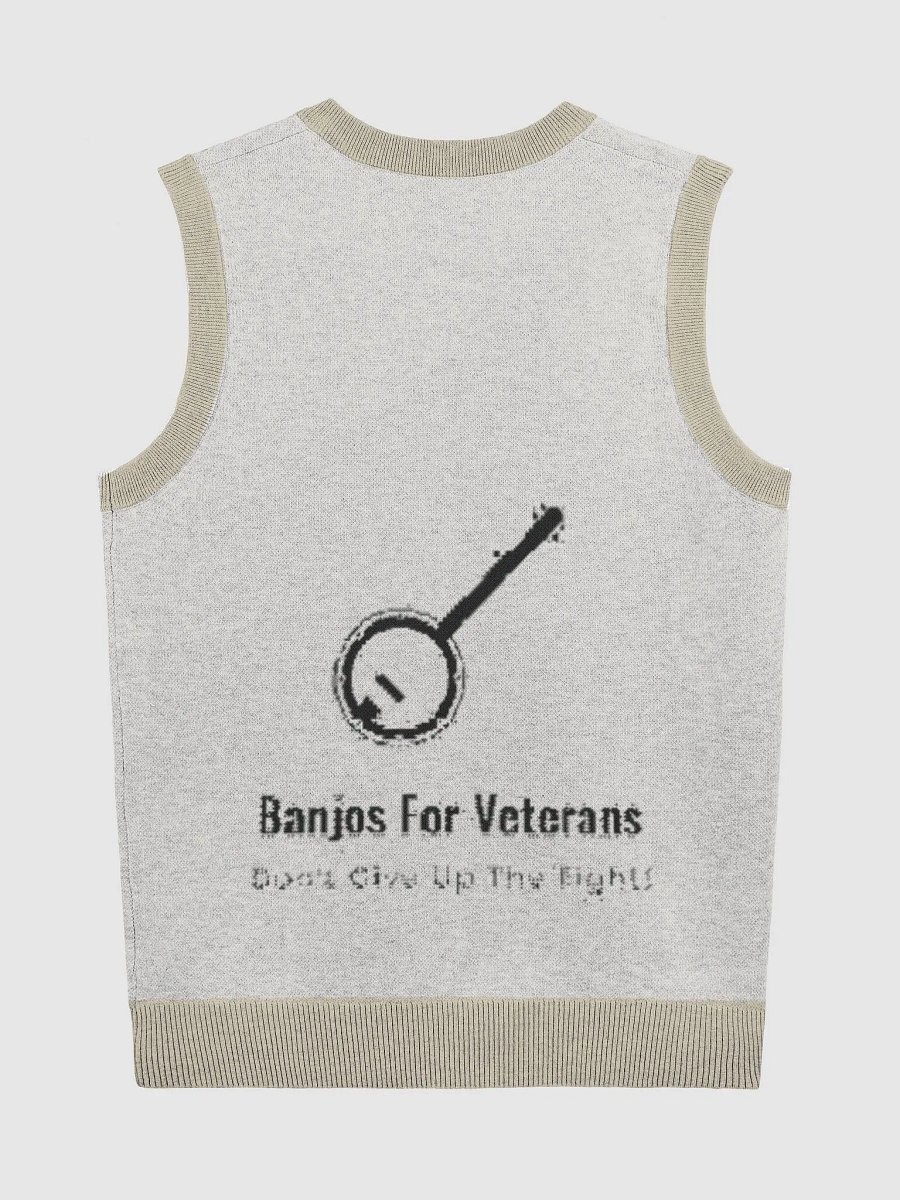 Banjos For Veterans (B4V) Official Logo Knitted V-Neck Vest product image (8)