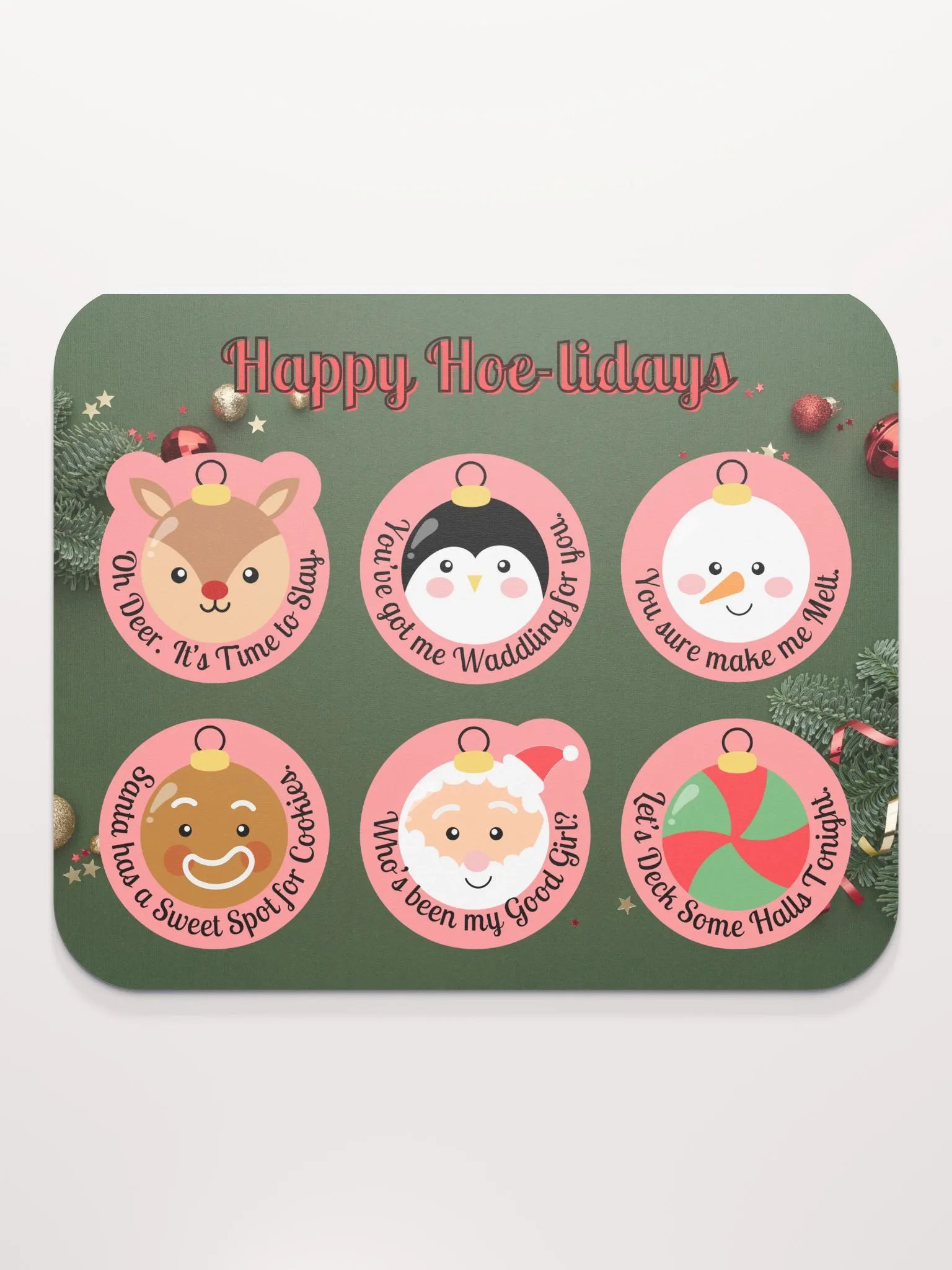 Happy Hoe-lidays Mouse Pad product image (2)