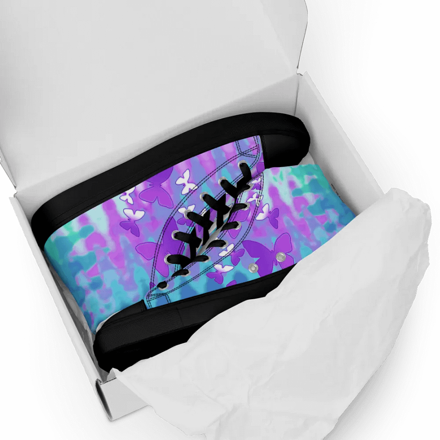 Butterfly shimmer High Top Canvas Shoes (womens) product image (8)