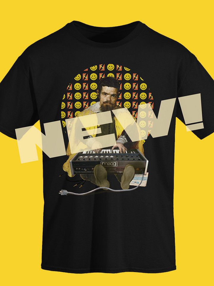El Micromoog del Primo, Micromoog tribute by Frank Fonik, Synths Techno EDM Unisex t-shirt product image (1)