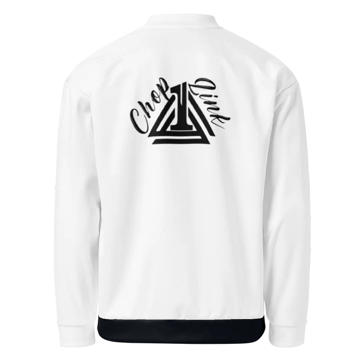 White and Black Royalty Bomber Jacket product image (2)