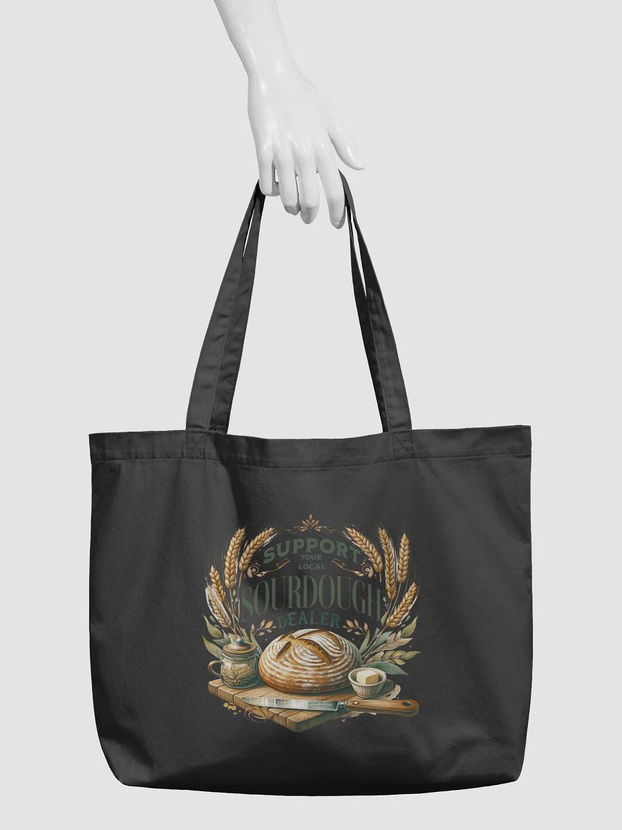 Support Your Local Sourdough Dealer" Black Canvas Bag product image (3)